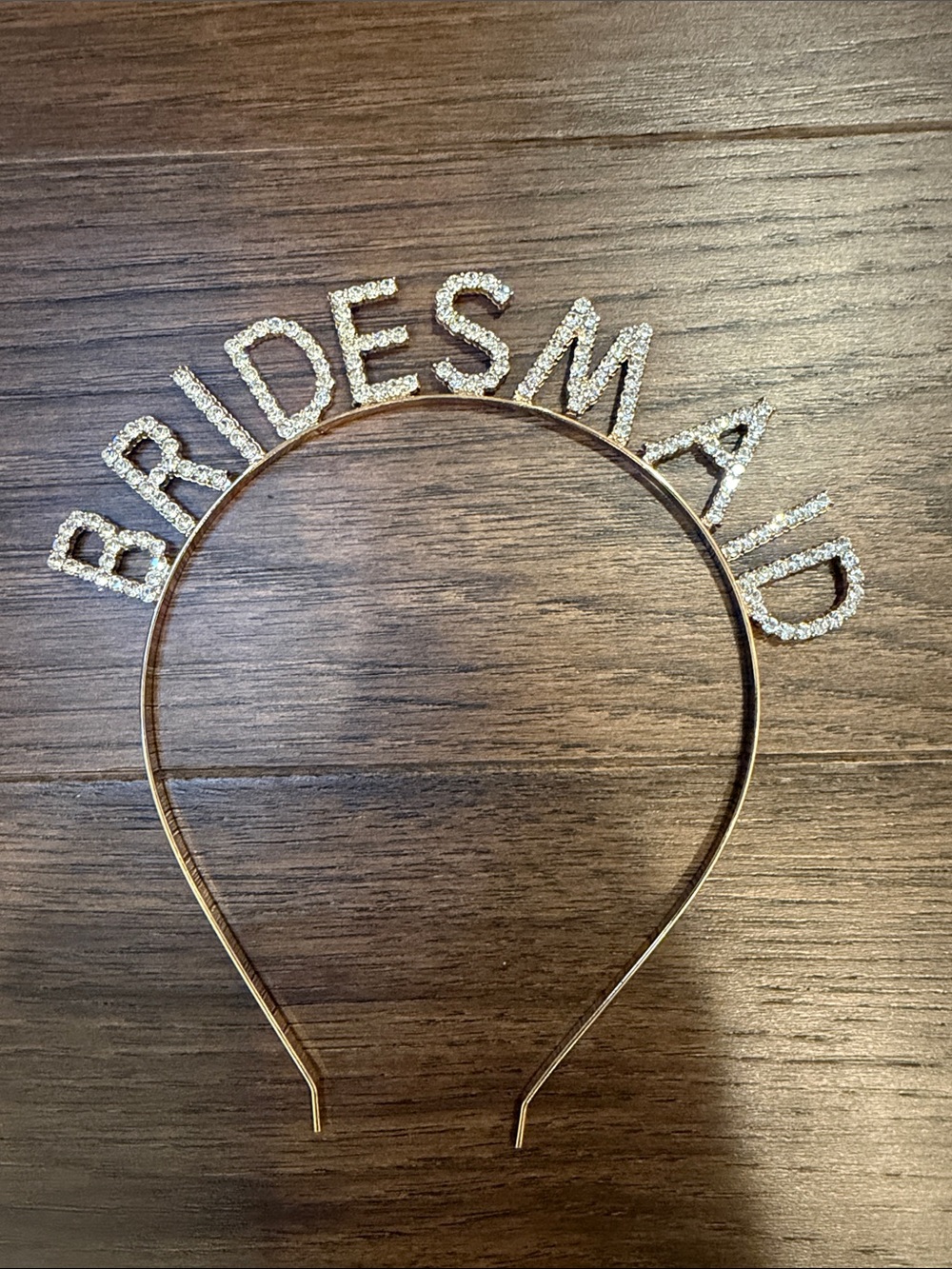 Bridesmaid Crystal Letter Headband - Gold - C39-0
340